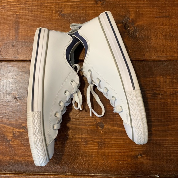 Converse All Star Low Top Shoes White Leather CTSA Chuck Taylor size 3 - Picture 8 of 8